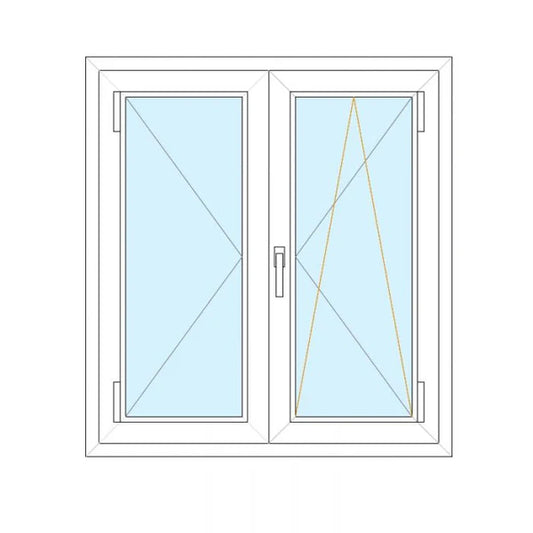 Finestra in PVC Bianca 2 ante con Ribalta – Isolamento Termico e Acustico