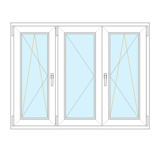 Finestra in PVC Bianca 3 ante con Ribalta – Isolamento Termico e Acustico
