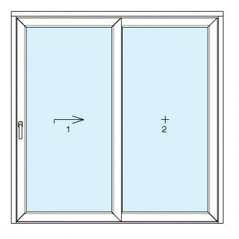 Alzante scorrevole in PVC 1 anta mobile + 1 anta fissa – Isolamento Termico e Acustico