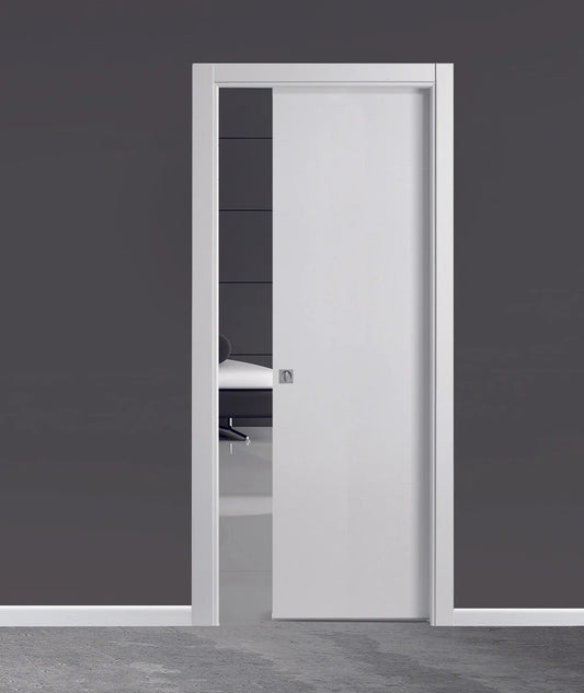 Porta da interno 1 anta scorrevole interno muro BIANCO HD