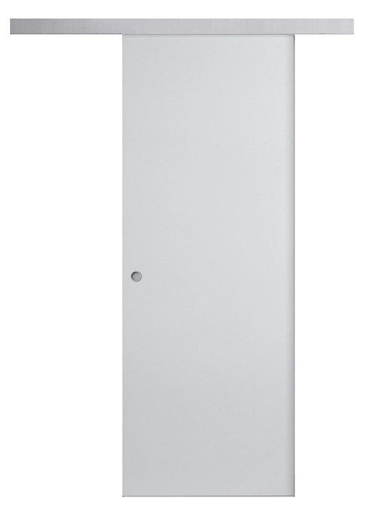 Porta da interno 1 anta scorrevole esterno muro TONDA BIANCO