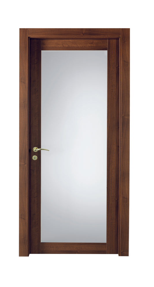 Porta da interno 1 anta battente NOCE NAZIONALE VETRO