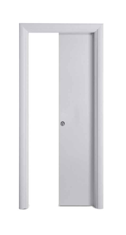 Porta da interno 1 anta scorrevole interno muro TONDA BIANCO