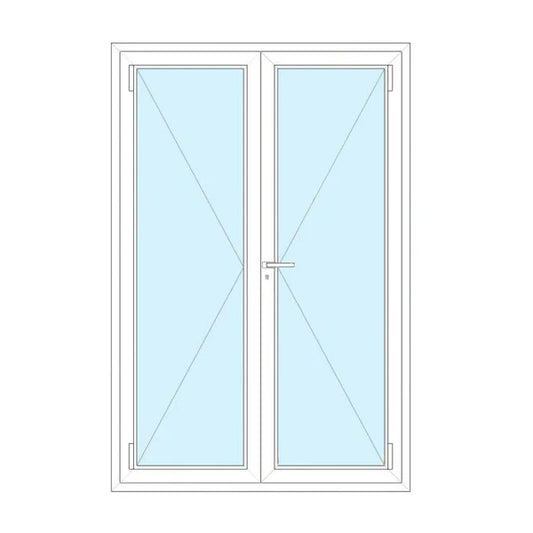 Portafinestra in PVC Bianca 2 Ante con Ribalta – Isolamento Termico e Acustico