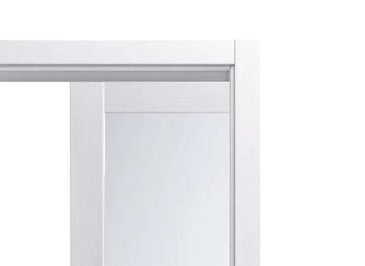 Porta da interno 1 anta scorrevole interno muro BIANCO MATRIX VETRO